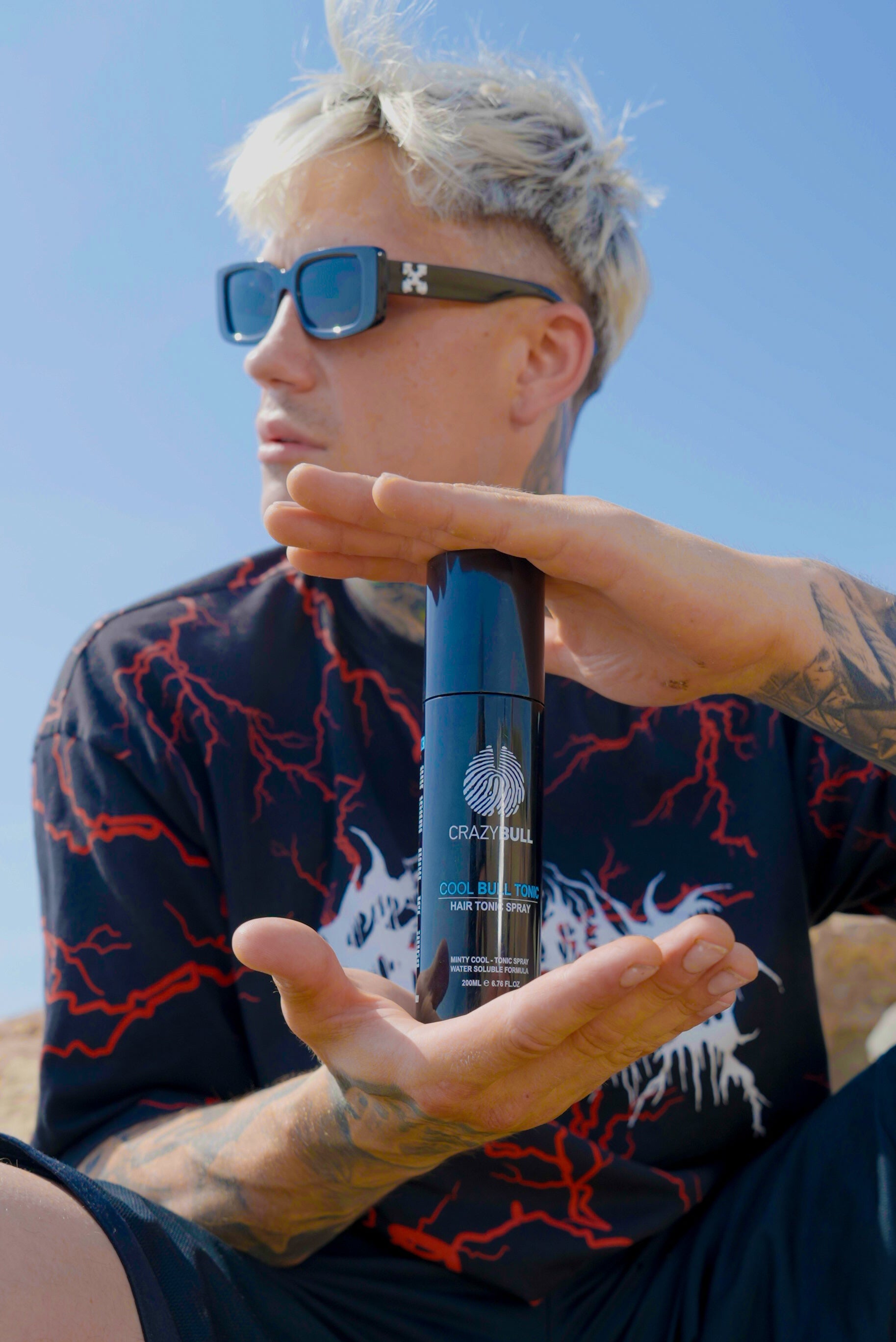 Cool Bull Tonic Spray - a refreshing hair tonic for hair that feels strong, clean, and energised. Perfect daily tonic for scalp health and post-cut freshness.