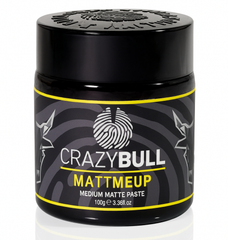 Crazy Bull MattMeUp Medium Matte Paste 100g bottle front label