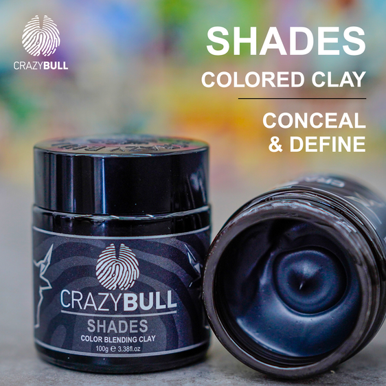 Crazy Bull Shades color blending clay jar with open lid