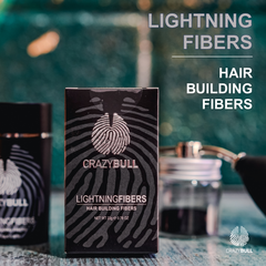 Crazy Bull Lightning Fibers packaging with product in the background