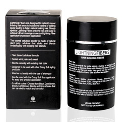 Crazy Bull Lightning Hair Building Fibers 22g bottle back label