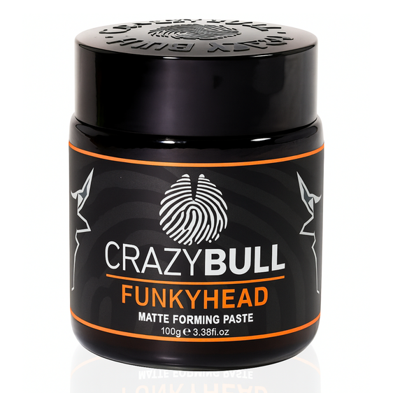 Crazy Bull Funky Head Matte Forming Paste 100g bottle front label