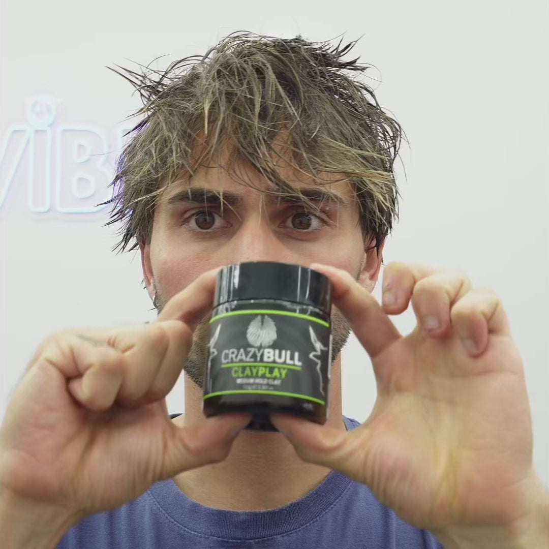 Clay Play Medium Hold Styling Clay - the ultimate matte hair clay for men. This texture clay adds natural volume, strong definition, and a flexible hold for effortless hairstyles with clay. Perfect for modern, thick, or textured looks.